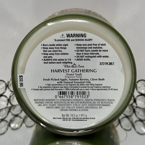 Bath & Body Works THANKFUL HARVEST GATHERING Large Scented 3 Wick Candle 14.5 oz - Picture 5 of 5